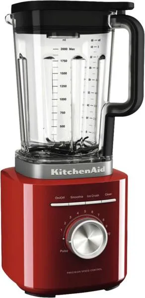 KitchenAid Pure Power 5KSB2073EER 1200W 2L Blender, Black, Red