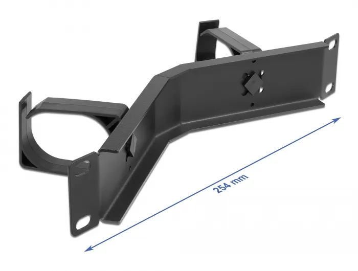 Delock 10? Cable Management Routing Panel with 2 hooks angled 1U black