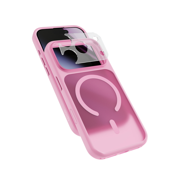Epico HeroMatte Pro Mag+ Case | iPhone 17 Pro/18 Pro | Pink | Qi2  &  MagSafe Compatible | Crossbody Ready  &  Camera Island Protector