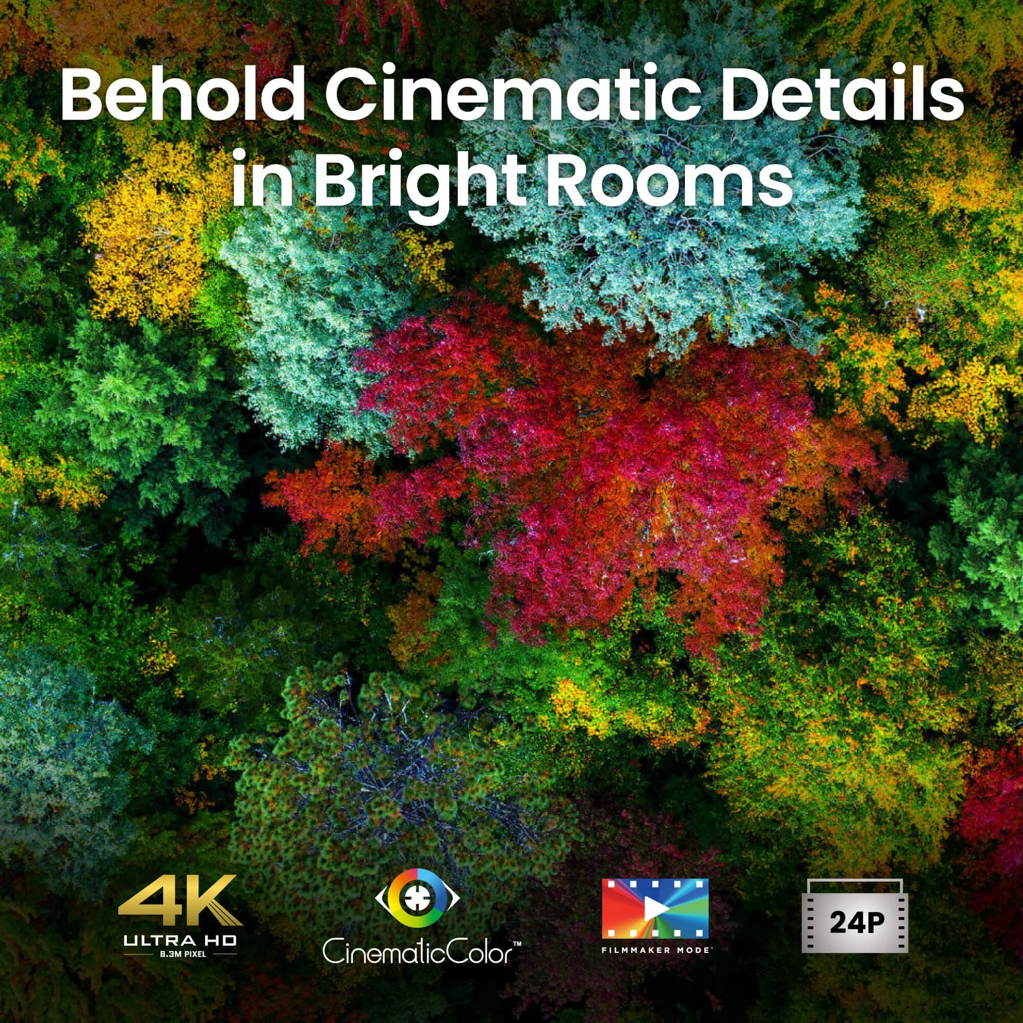 BenQ V5010i Ultra Short Throw Android TV DLP 4K UHD 2500 ANSI lm Laser Projector, Black