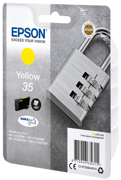 Epson DURABrite Ultra 35 -mustekasetti, 9.1 ml, keltainen