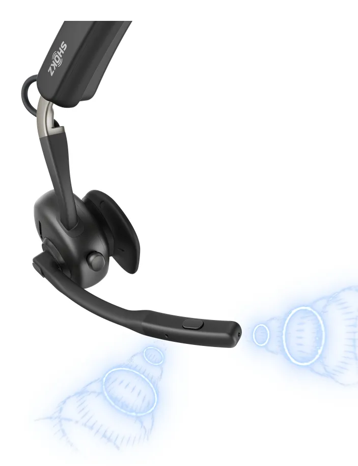 Shokz OpenMeet UC -langaton kuulokemikrofoni + USB-adapteri, musta