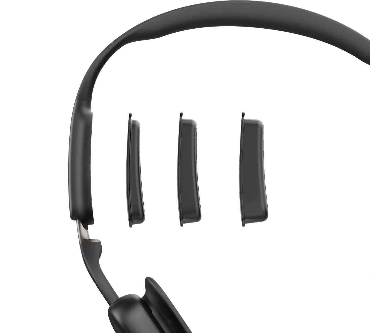 Shokz OpenMeet UC -langaton kuulokemikrofoni + USB-C-sovitin, musta