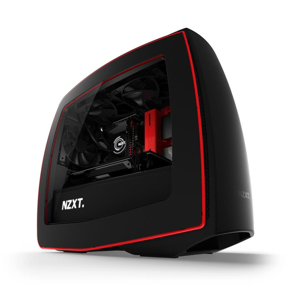 NZXT Manta Mini-ITX Case - Matte Black/Red Window