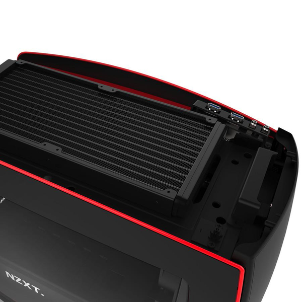 NZXT Manta Mini-ITX Case - Matte Black/Red Window