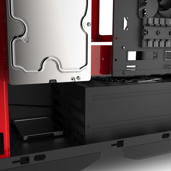 NZXT Manta Mini-ITX Case - Matte Black/Red Window