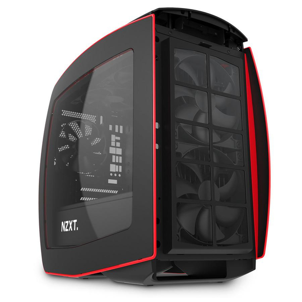 NZXT Manta Mini-ITX Case - Matte Black/Red Window