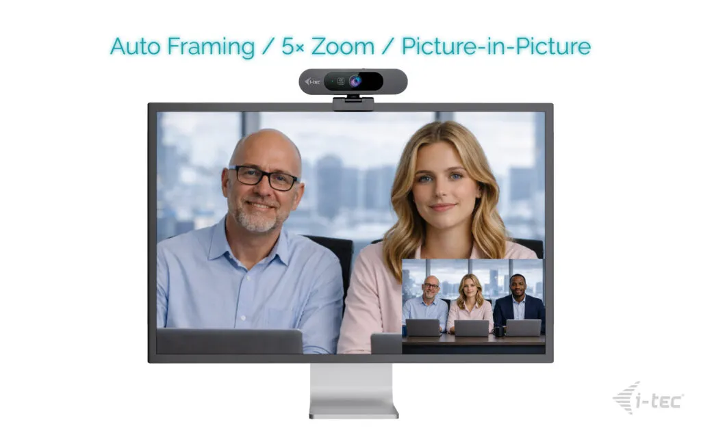 I-TEC SOLOMON Pro 900 4K UHD, automaattitarkennus, HDR, sis&auml;&auml;nrakennettu mikrofoni -webkamera, musta