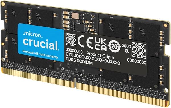Crucial SO-DIMM ECC 16 GB (1 x 16 GB) DDR5 5600 MHz, CL46 minne