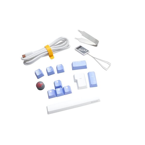 Ducky One 3 Classic Mechanical Gaming Keyboard, Cherry MX Silent Red, Pure White