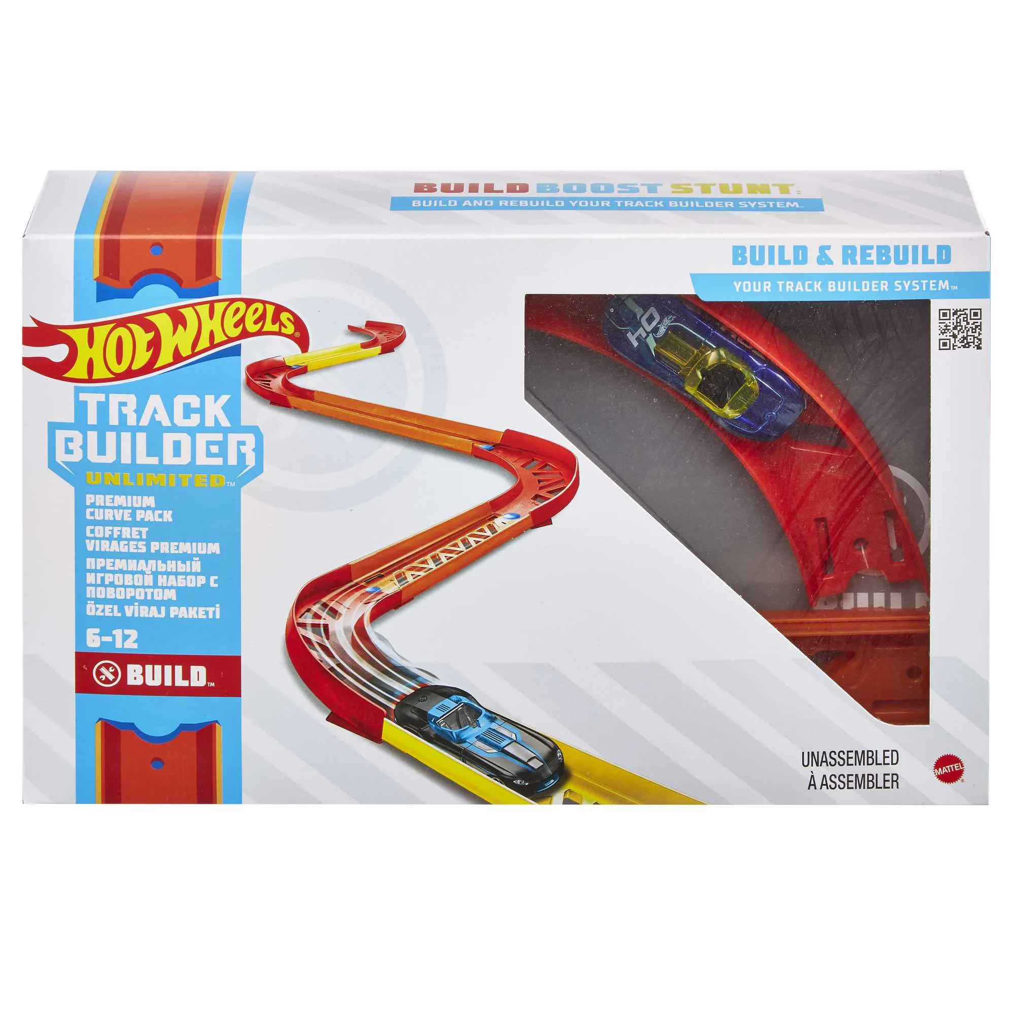 Hot Wheels Track Builder Unlimited Premium Curve Set, Race Track