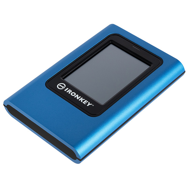 Kingston IronKey Vault Privacy 80 480GB External SSD with USB 3.2 Gen 1 (USB-C), Hardware Encryption, Password Protection, Blue