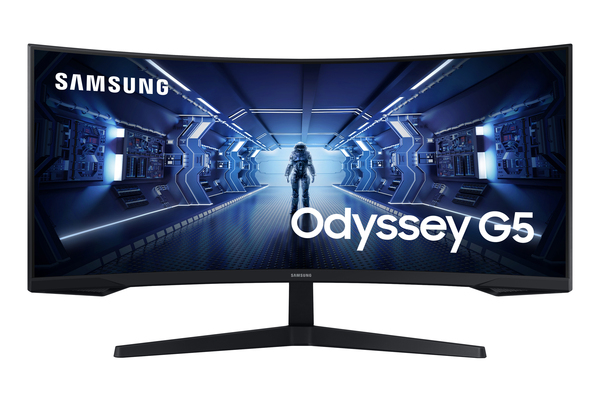 Samsung 34" Odyssey G5 C34G55 UWQHD, VA -kaareva pelinäyttö