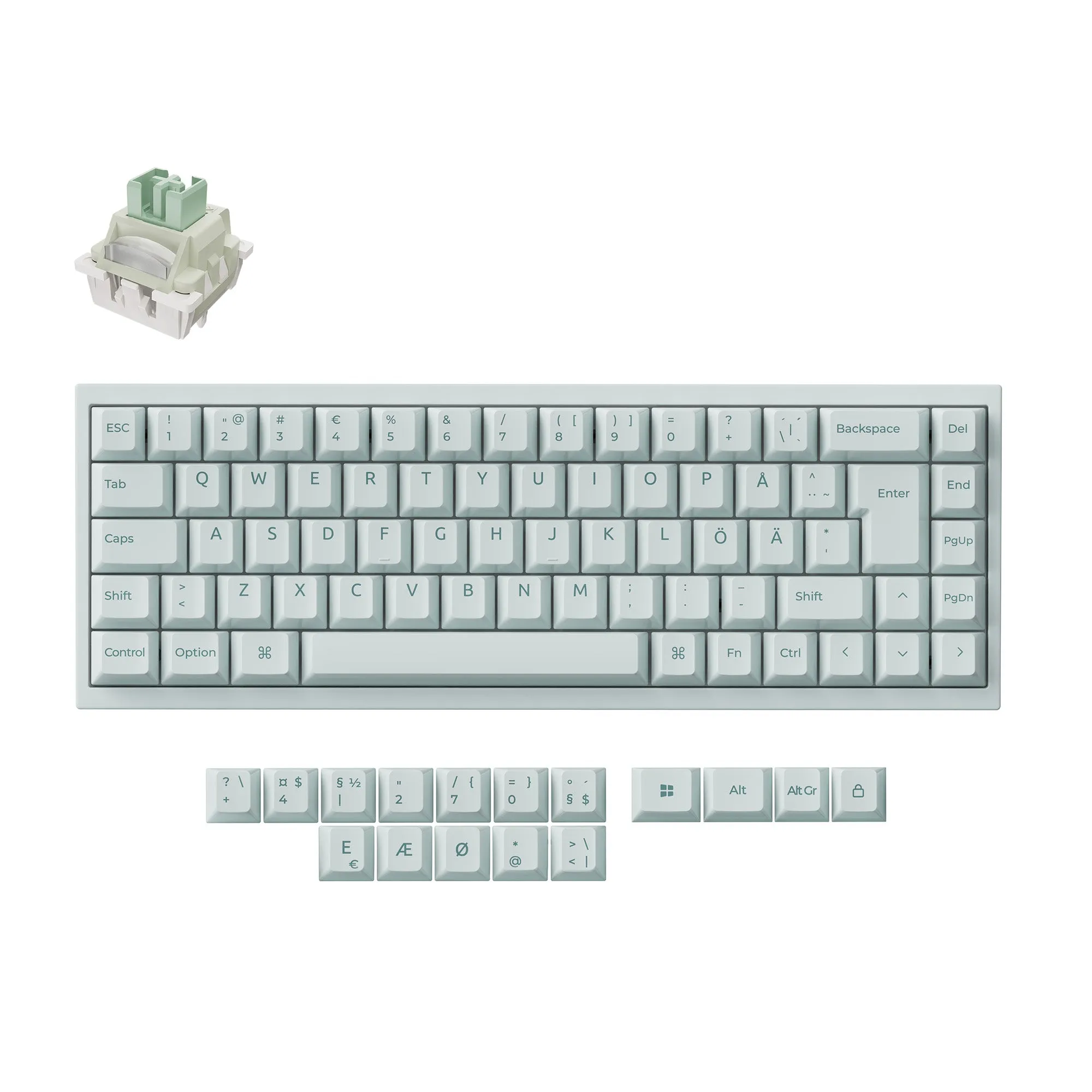 Keychron Q16 HE 8K 65% Mechanical Gaming Keyboard, Ultra-fast Lime Magnetic, Light Green