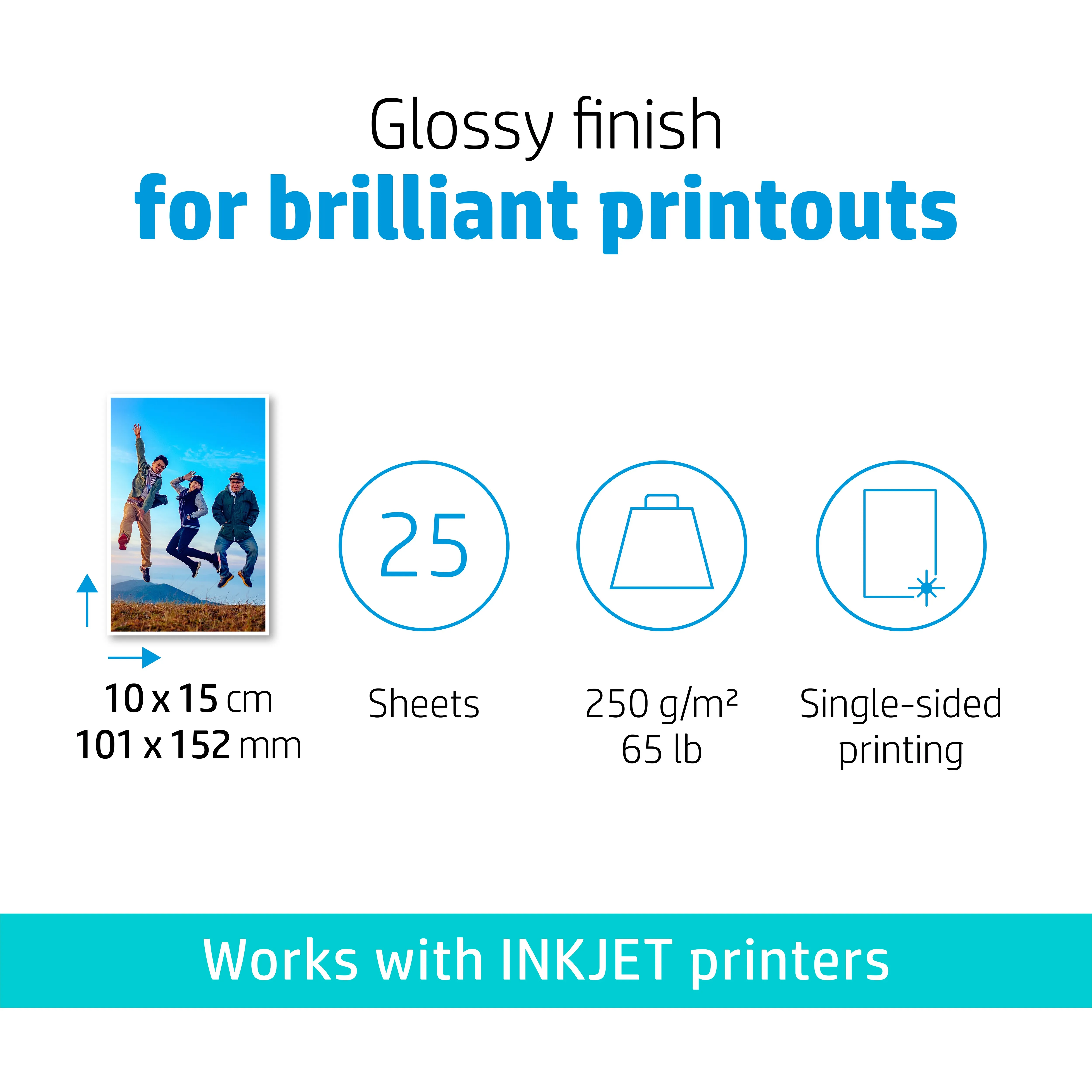 HP Advanced Photo Paper glossy 25sheet 10x15 cm borderless