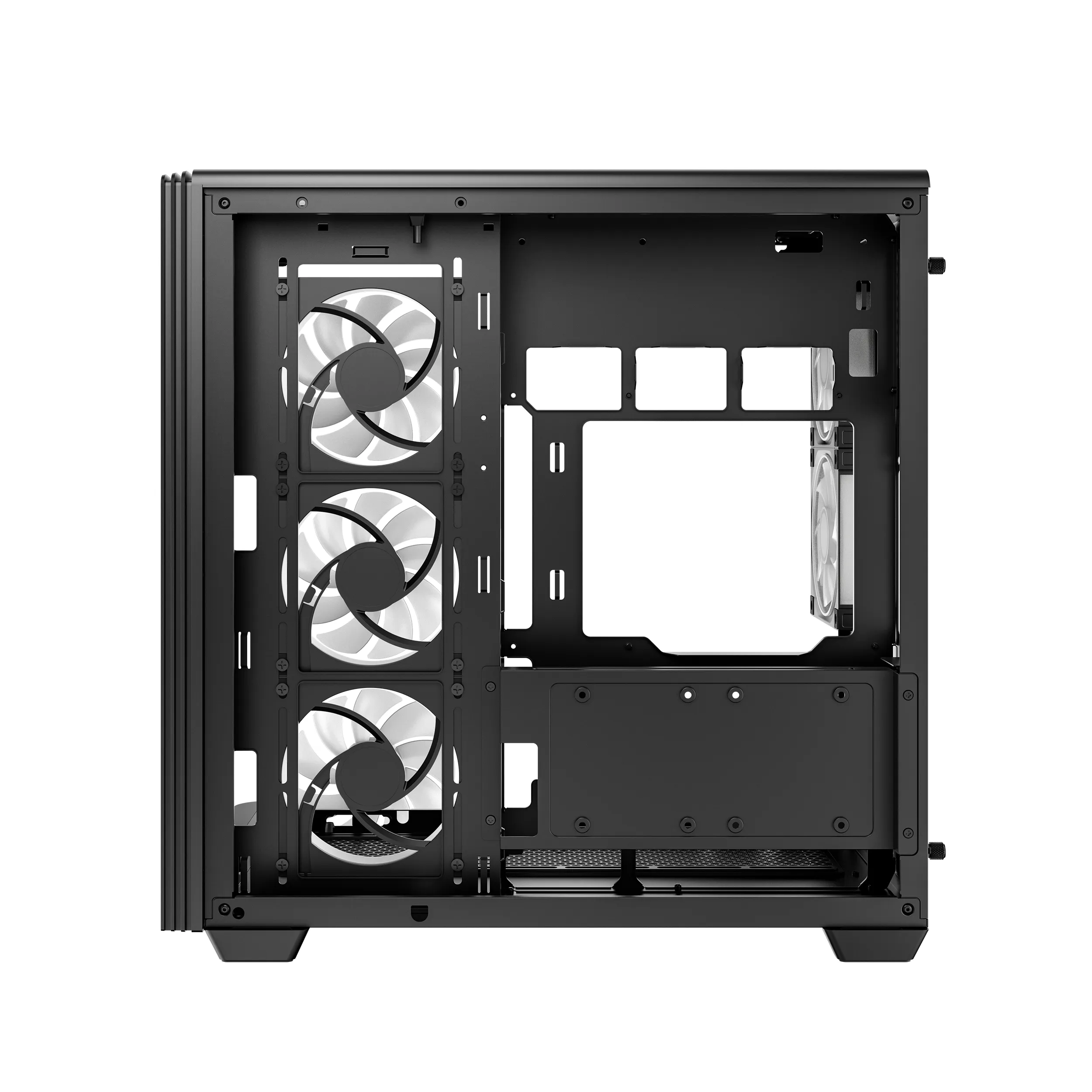 DeepCool CG590U 5F -miditornikotelo RGB-valaistuksella, musta