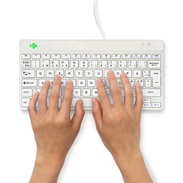 R-Go Compact Break Ergonomic Keyboard, White