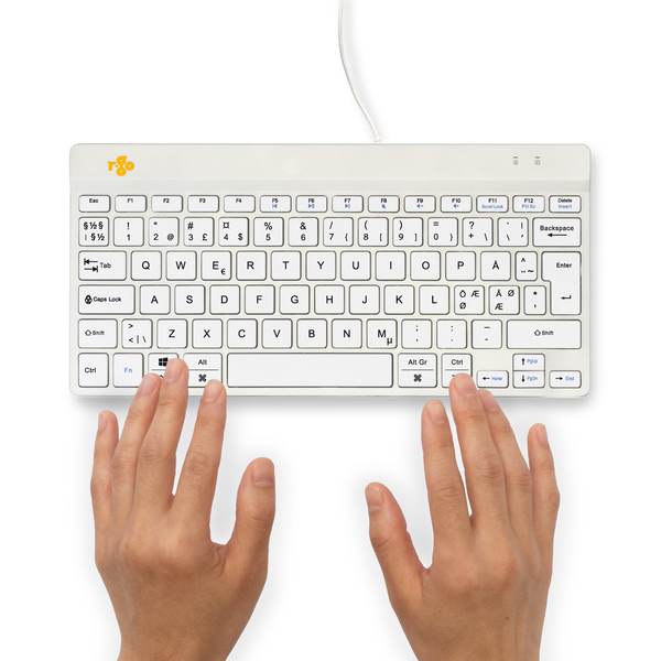 R-Go Compact Break Ergonomic Keyboard, White