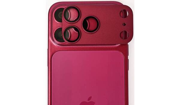 Screenor Vizor+ Magnetic Camera Lens Protector for iPhone 18 Pro Max, Red