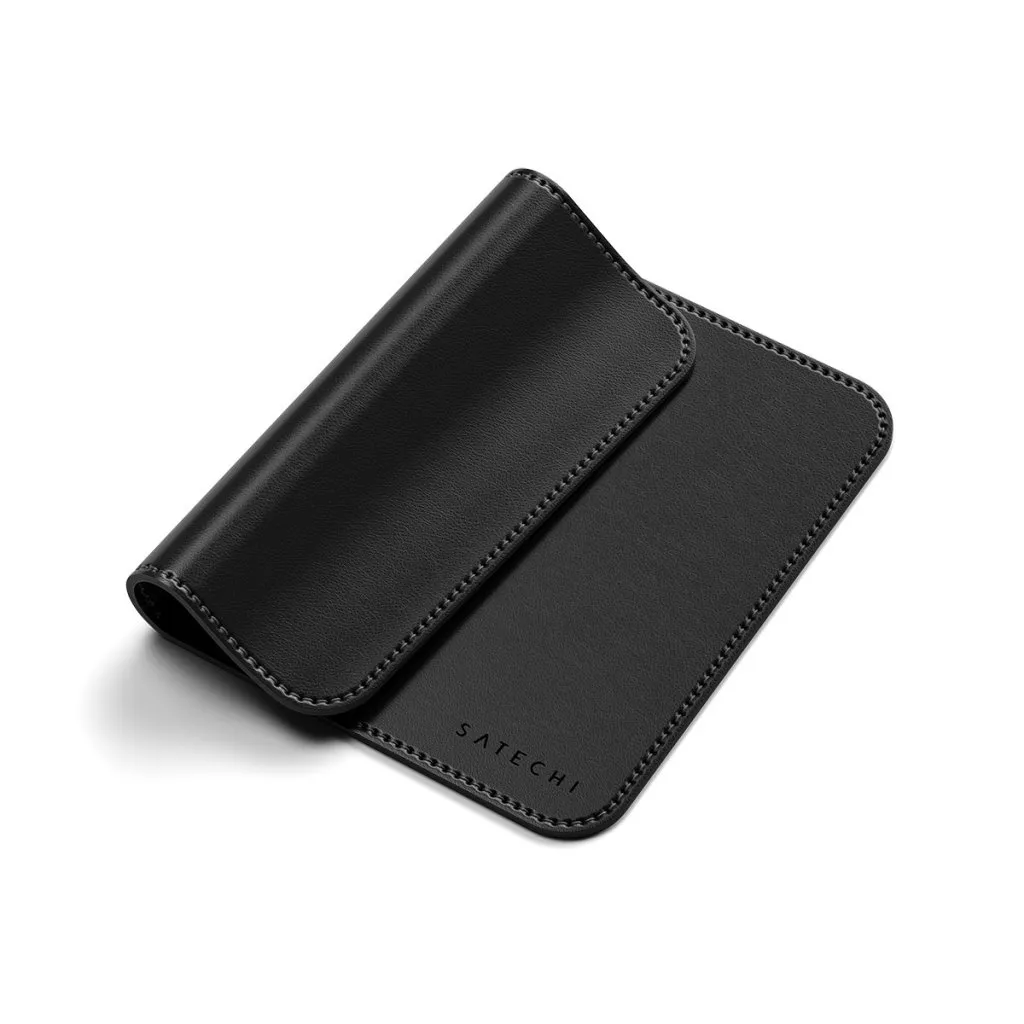 Satechi Vegan-Leather Premium - mousepad, black, 249x190mm