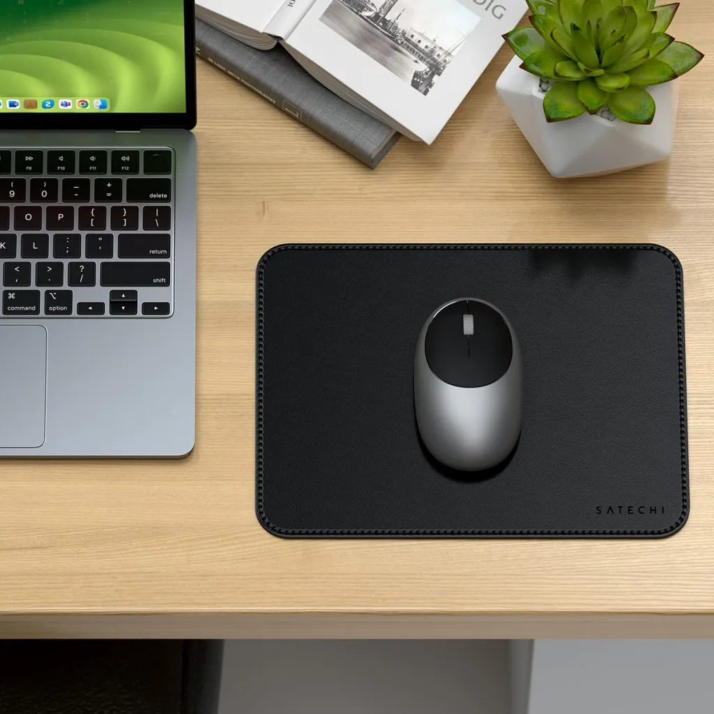 Satechi Vegan-Leather Premium - mousepad, black, 249x190mm
