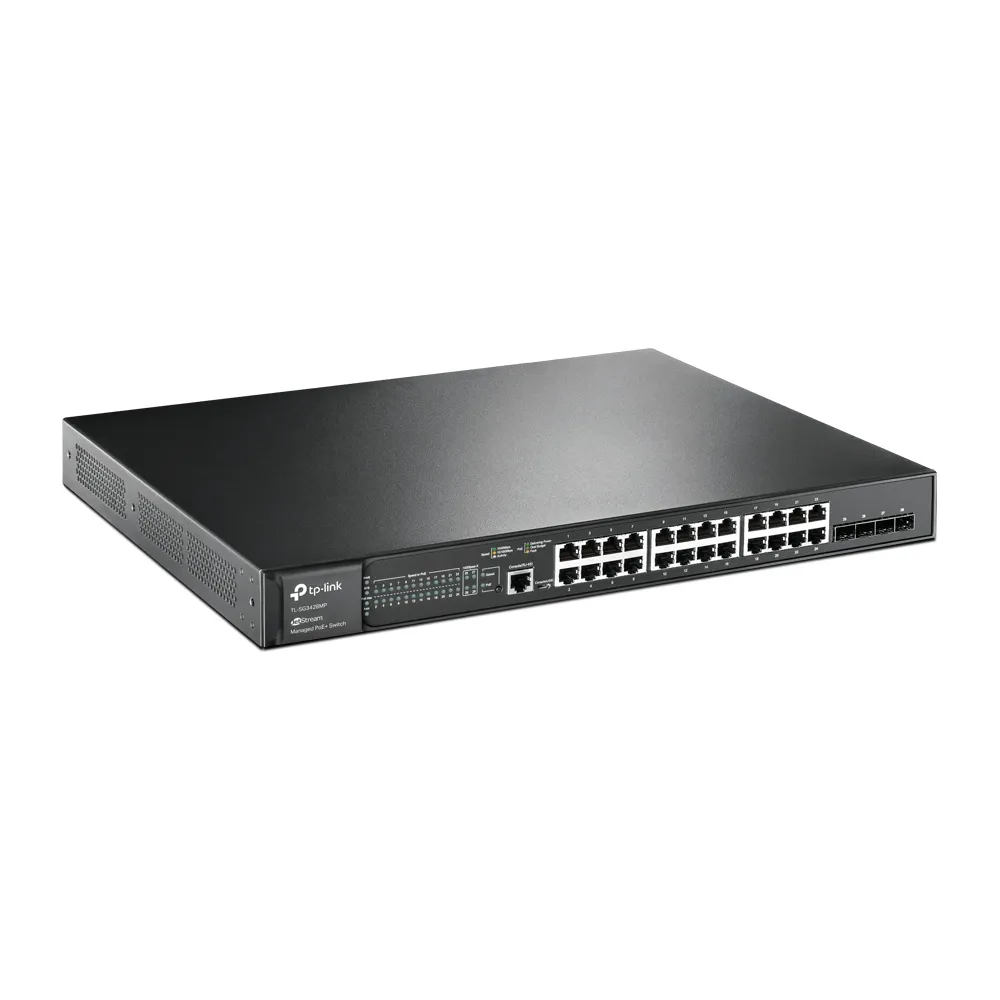 TP-LINK JetStream 28-Port Gigabit L2+ Managed Switch with 24-Port PoE+