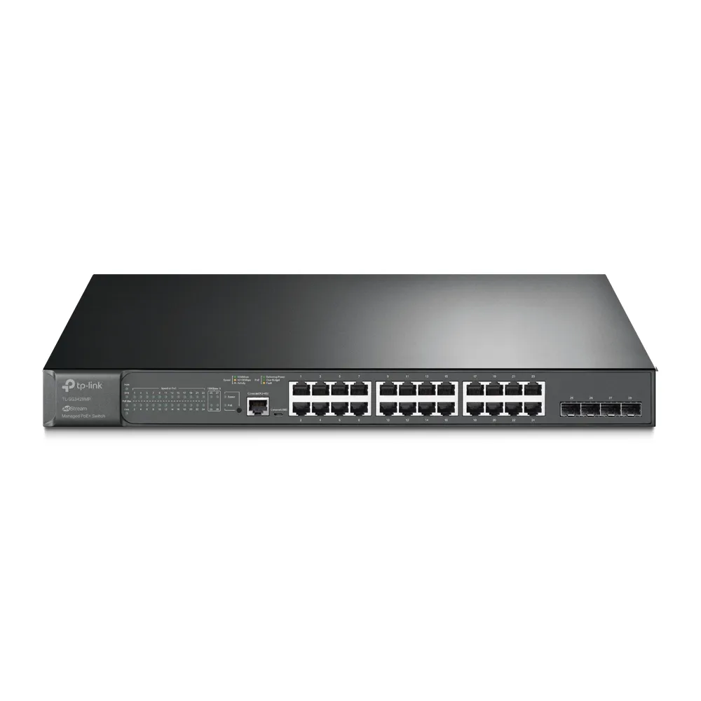 TP-LINK JetStream 28-Port Gigabit L2+ Managed Switch with 24-Port PoE+