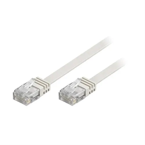 Deltaco Cat6 U/UTP - network cable, 15 m, Flat, White