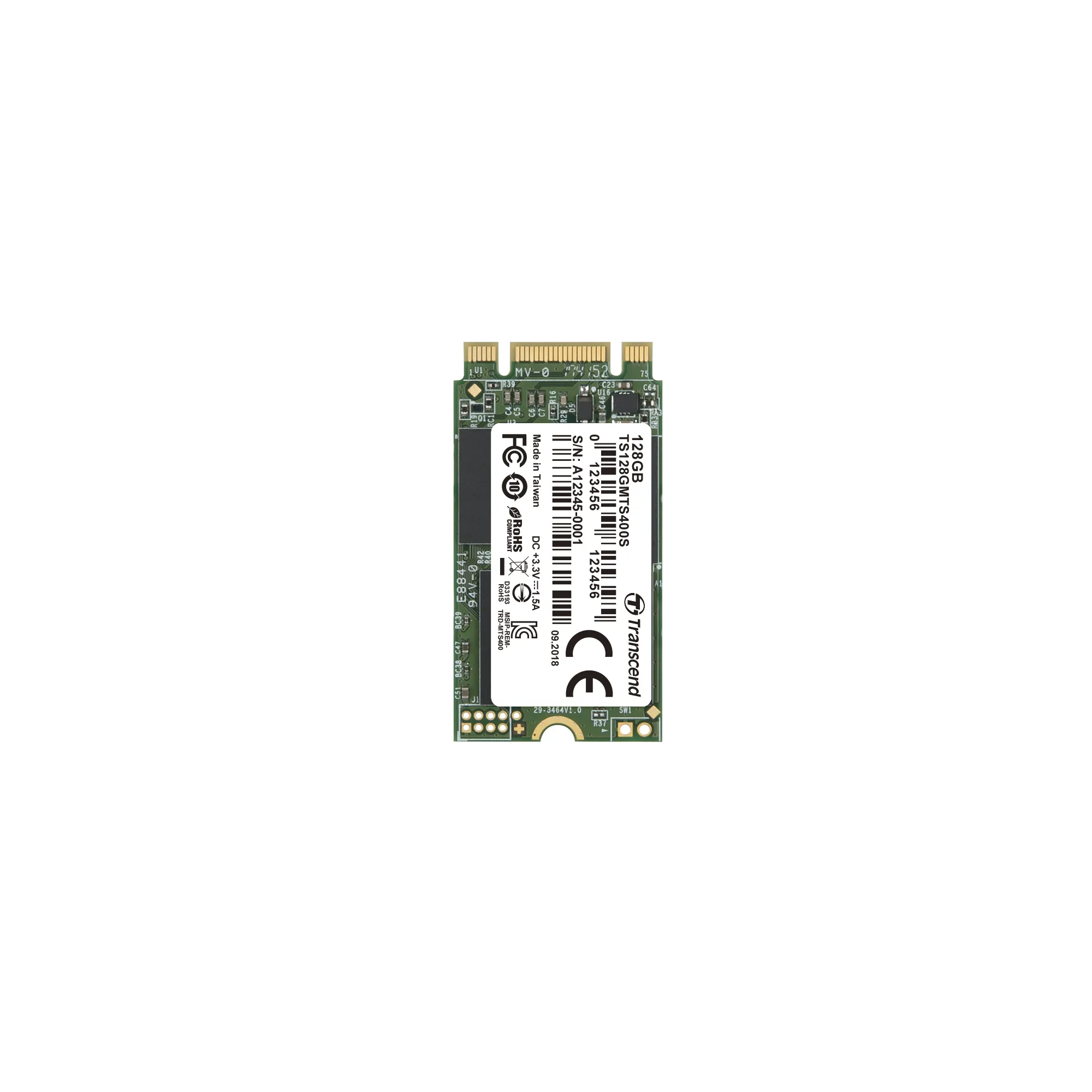 Transcend M.2 SSD 400S 128GB 128GB, SATA III, M.2 - SSD