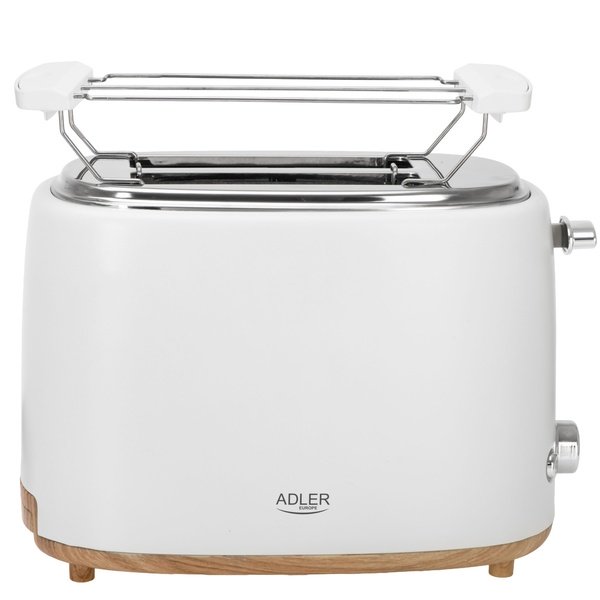 Adler AD 3225 2-Slice Toaster with Bun Warmer, 900 W, White