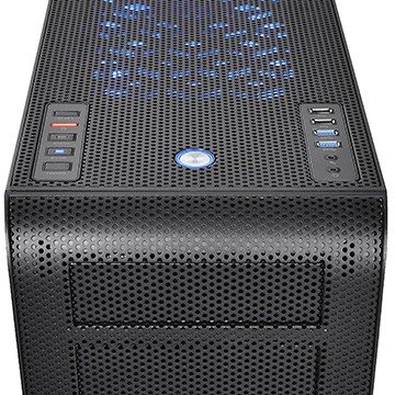 THERMALTAKE Core V71 Big Tower 3 preinstalled 20cm LED fans, I/O ports with 2x USB 2.0, 2x USB 3.0, 1 HD Audio, side window