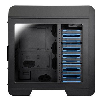 THERMALTAKE Core V71 Big Tower 3 preinstalled 20cm LED fans, I/O ports with 2x USB 2.0, 2x USB 3.0, 1 HD Audio, side window