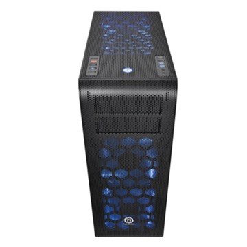 THERMALTAKE Core V71 Big Tower 3 preinstalled 20cm LED fans, I/O ports with 2x USB 2.0, 2x USB 3.0, 1 HD Audio, side window