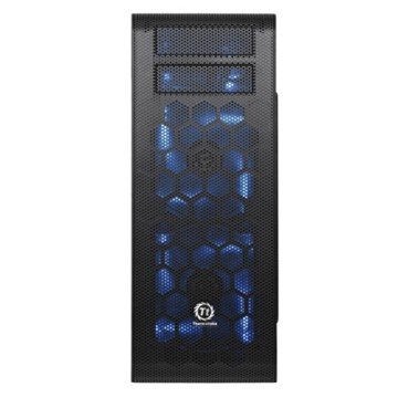 THERMALTAKE Core V71 Big Tower 3 preinstalled 20cm LED fans, I/O ports with 2x USB 2.0, 2x USB 3.0, 1 HD Audio, side window