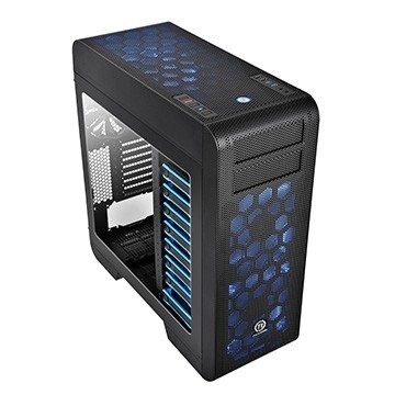 THERMALTAKE Core V71 Big Tower 3 preinstalled 20cm LED fans, I/O ports with 2x USB 2.0, 2x USB 3.0, 1 HD Audio, side window