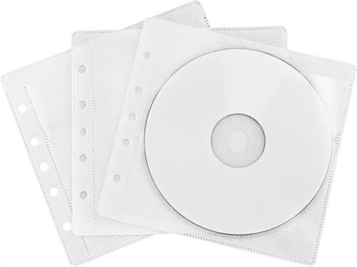 DELTACO muovitasku CD-levyille, kaksipuolinen, 100-pakkaus