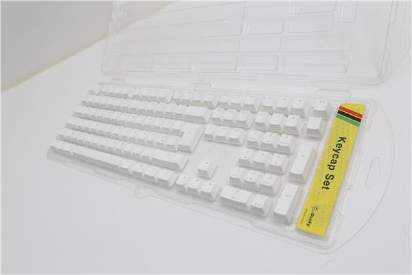 Ducky Keycap set White seamless double-shot - Bakgrundsbelyst Speltangentbord