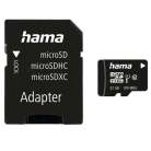Hama 32GB MicroSDHC Class 10 UHS-I V10 card with SD adapter, Black