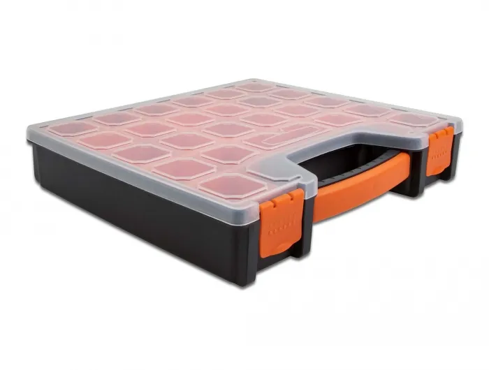 Delock Sorting box with 14 compartments 312 x 272 x 60 mm orange / bla