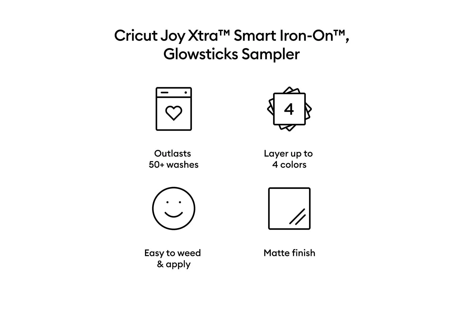 Cricut Joy Xtra Smart Iron-on Glow Sticks Sampler 3-pack 30,5 cm