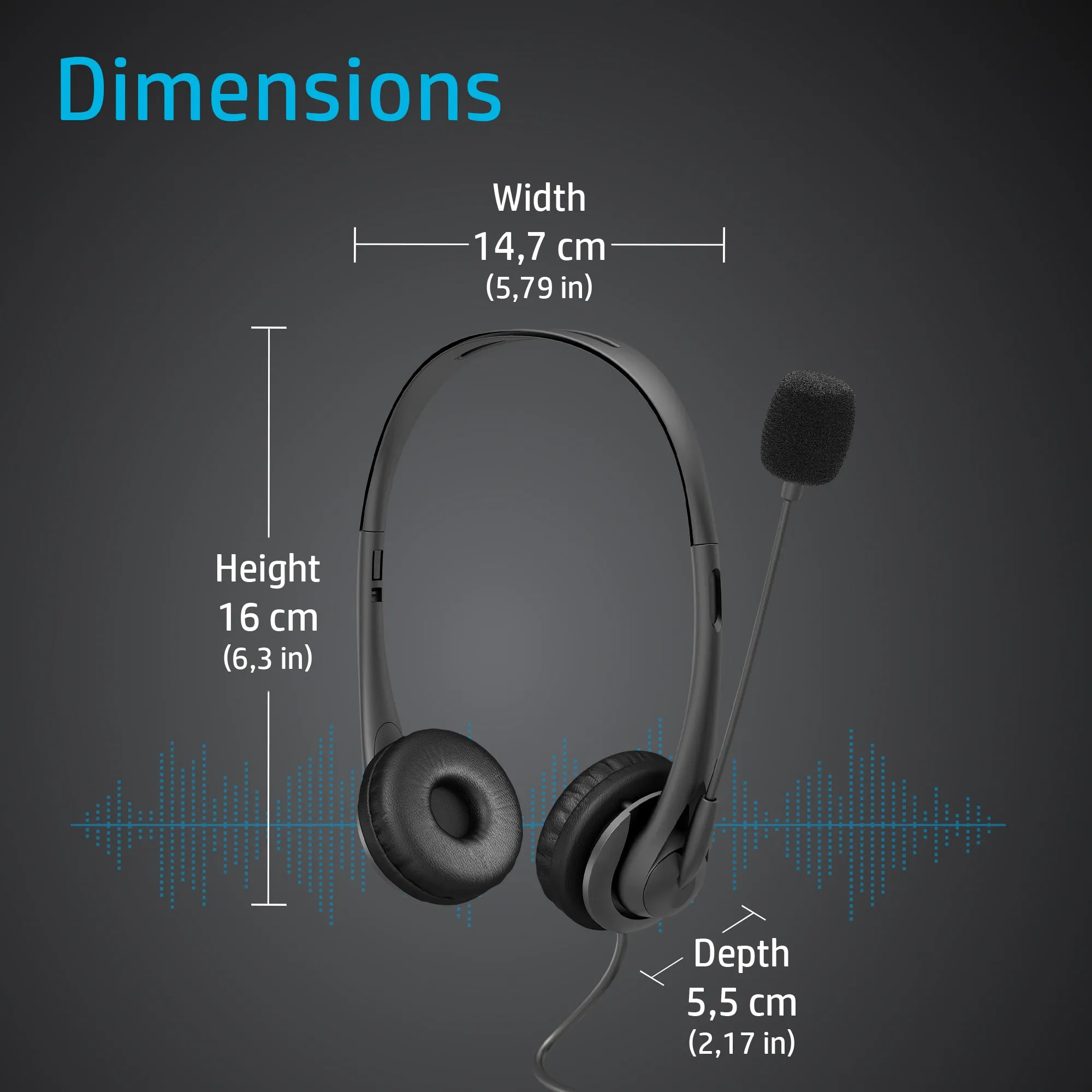 HP Stereo 3.5mm G2 Headset, Black