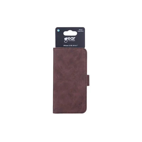 GEAR Wallet, iPhone 14 - Wallet Case, Brown