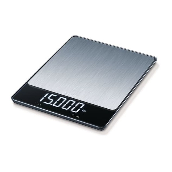 Beurer KS 34 XL Kitchen Scale, Stainless Steel, 15 kg, 1 g