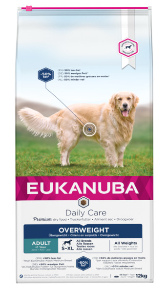 EUKANUBA Daily Care Adult Overweight, Dry food for dogs, 12kg