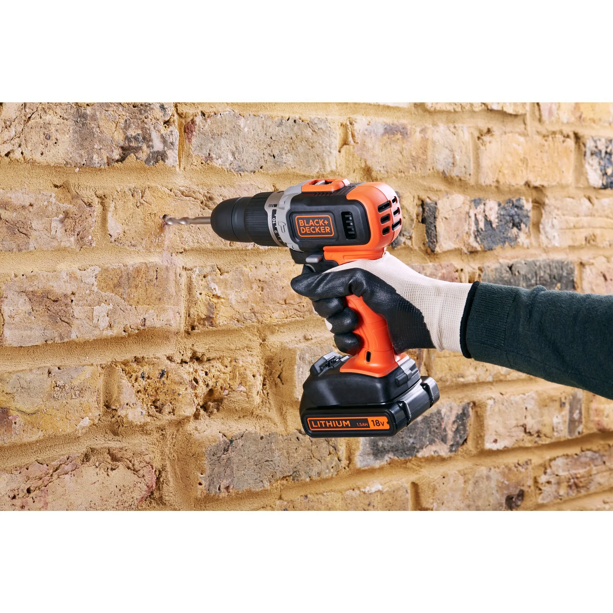 Black &amp; decker Impact drill 18v lithium-ion 2x1,5ah batt
