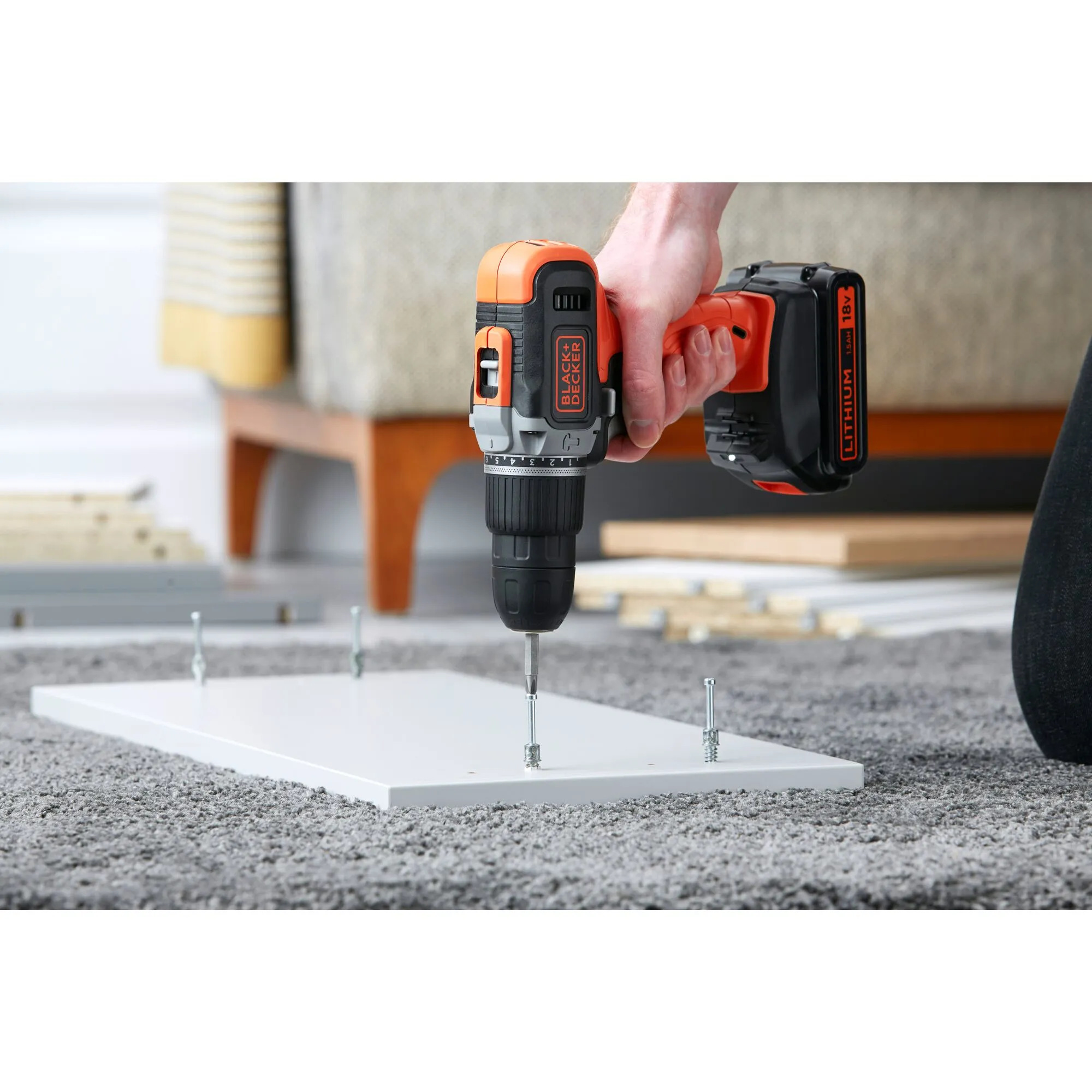 Black &amp; decker Impact drill 18v lithium-ion 2x1,5ah batt