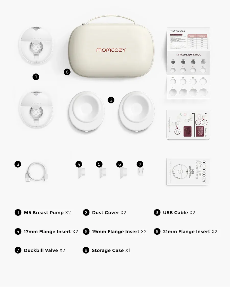 Momcozy M5 BP179-GR00BA-A b&auml;rbar br&ouml;stpump