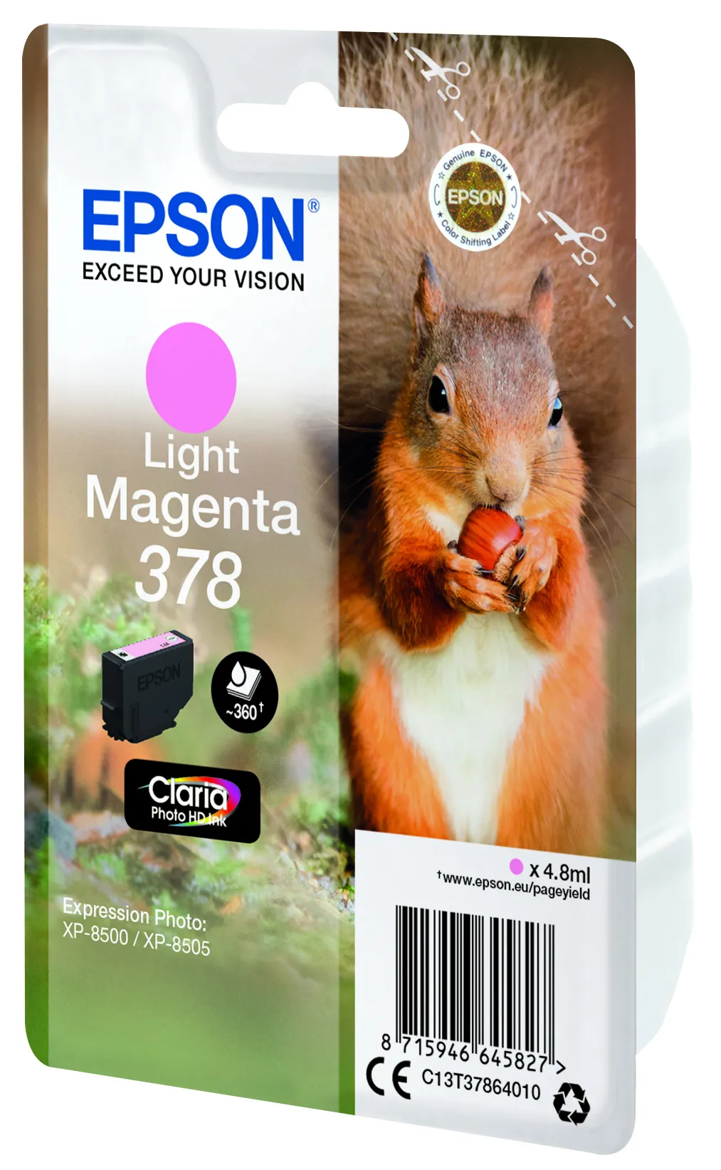 Epson 378-mustekasetti, 4.8 ml, vaaleanmagenta