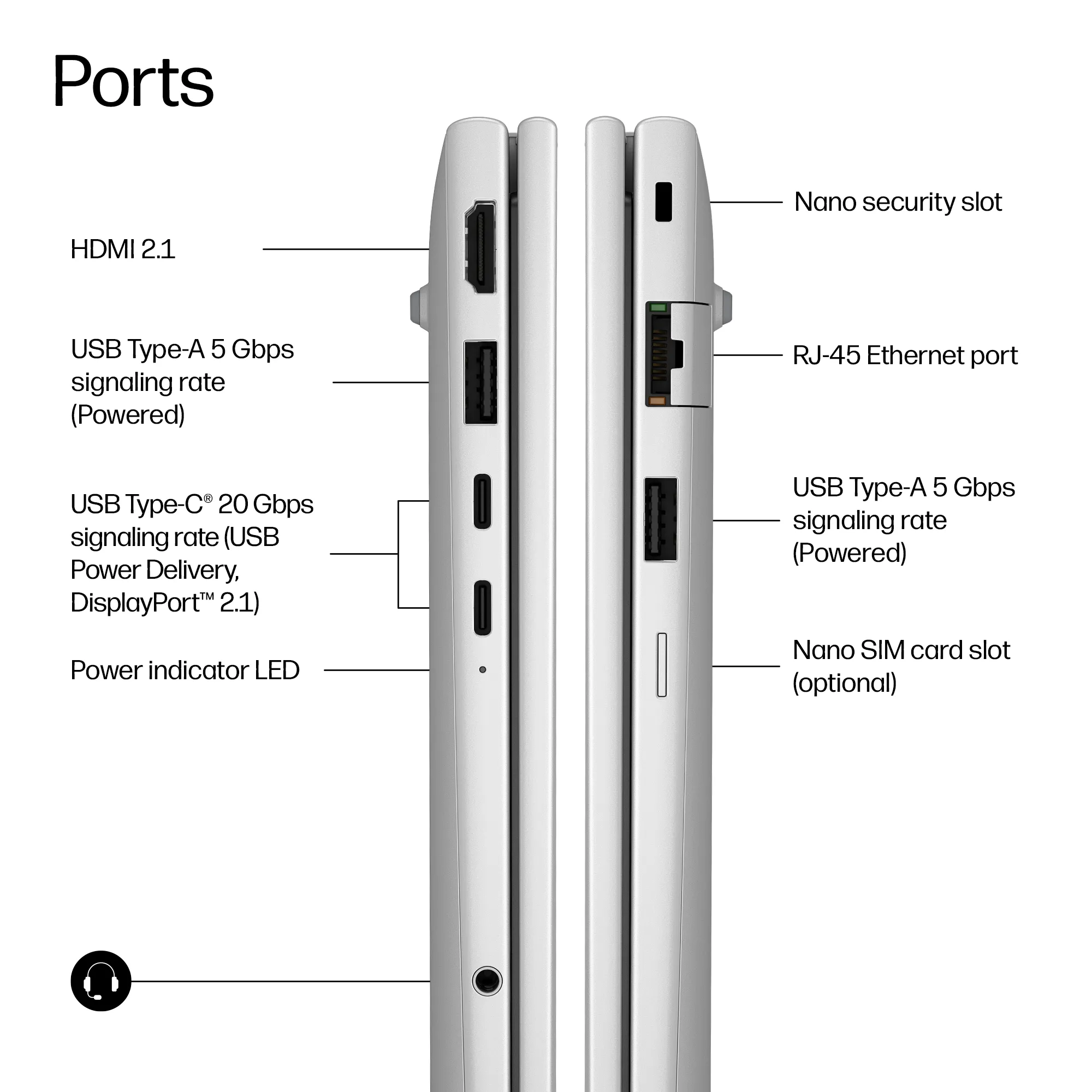 HP ProBook 4 G2i 13.3", 16 Gt, 512 Gt, Win 11 Pro -kannettava, hopea