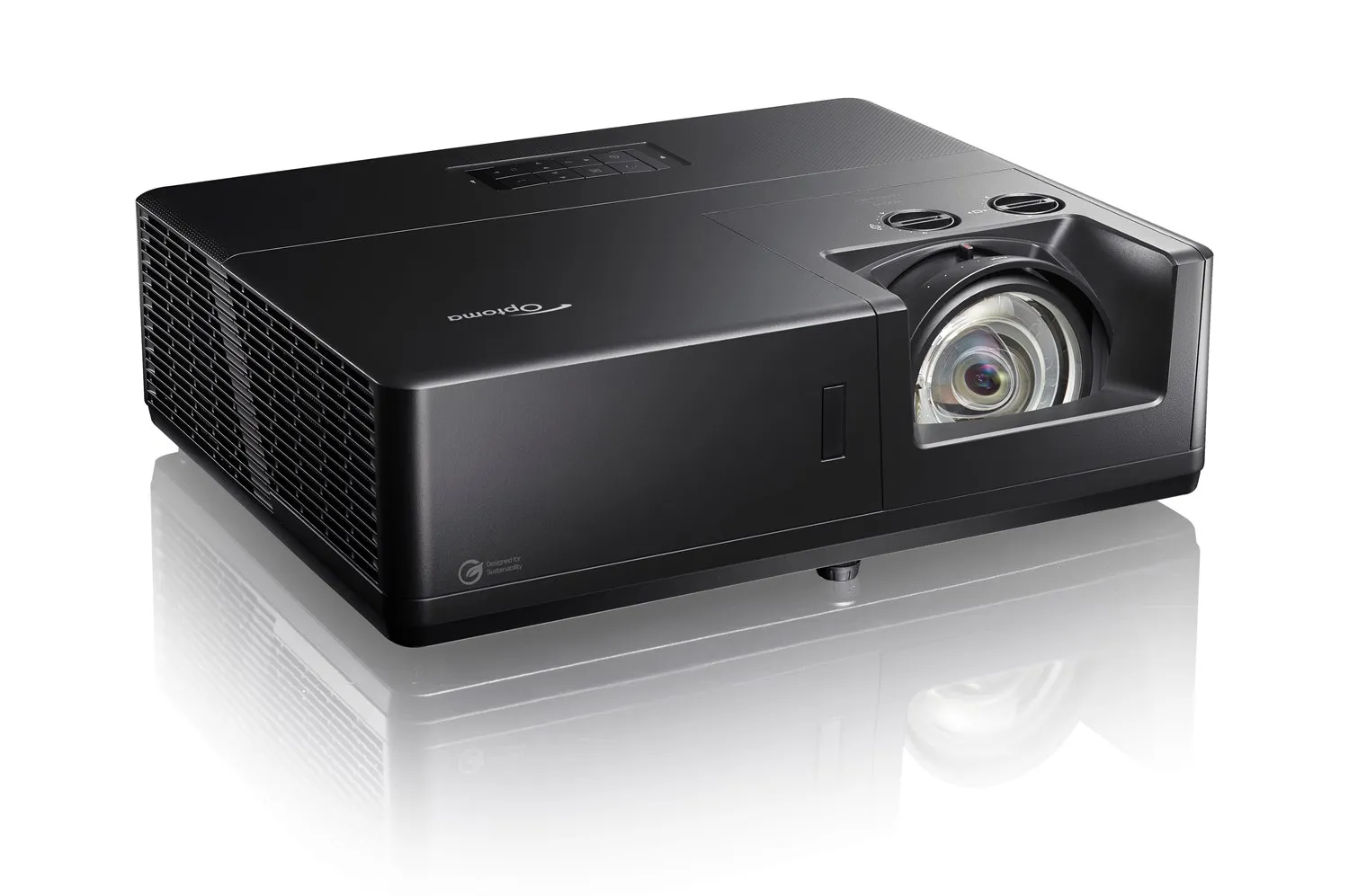 Optoma ZK608TST Short Throw DLP 4K UHD 6000 ANSI lm Laser Projector, Black
